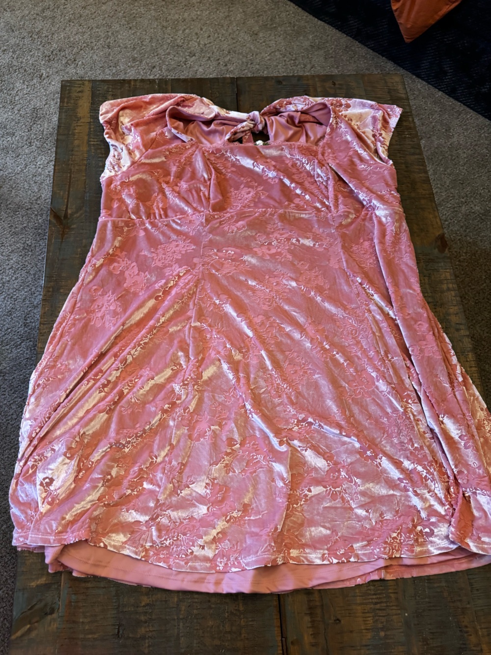 Torrid Love Sick Pink Velvet Lace Chemise Dress 5x/28
